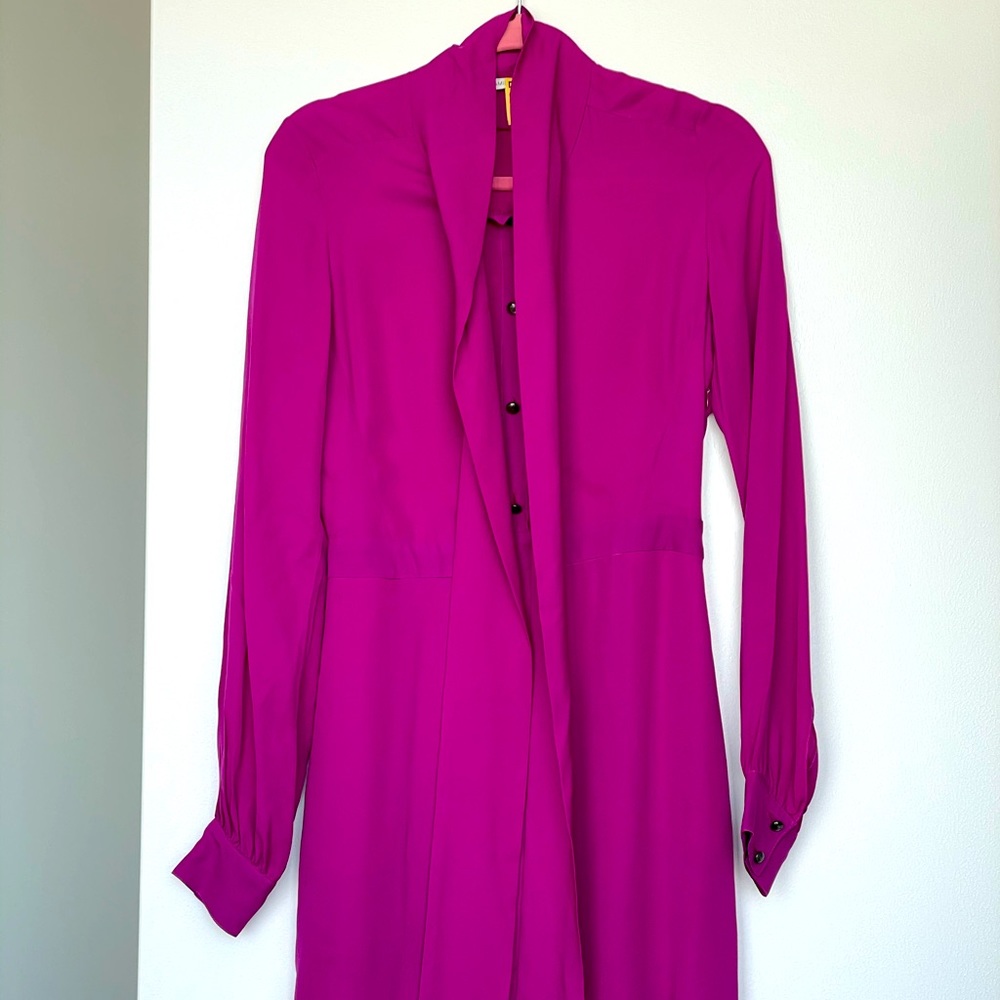 Rebecca Minkoff 100% silk pussy bow dress